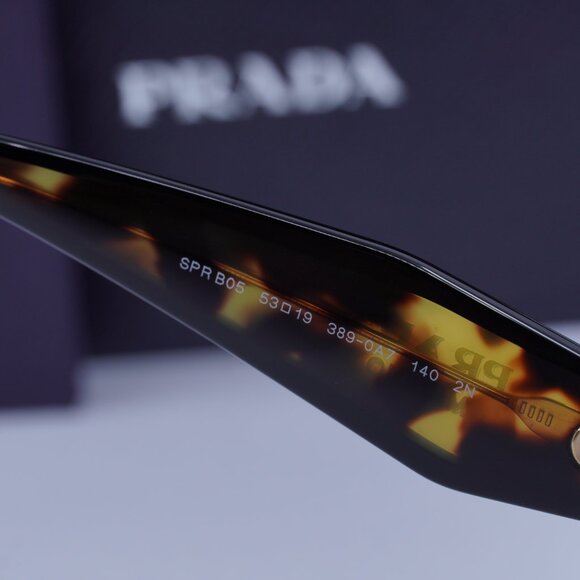 Prada PRB05S 3890A7 Rectangle Sunglasses – Black/Grey - Picture 9 of 13
